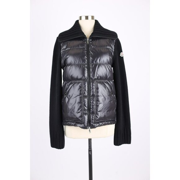 Moncler Jackets & Blazers - $1,270 Moncler Tricot Down Cardigan SZ S Black MINT